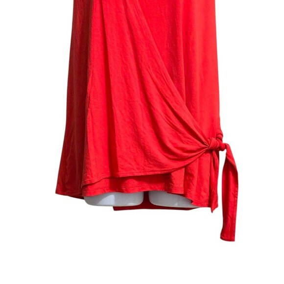 J. Jill Wearever Collection NWT Wrap Tie Sleeveless Tank Top in Red Coral Sz L - Picture 3 of 10
